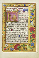 Prayer Book of Cardinal Albrecht of Brandenburg: text page with decorated borders, f 124, J. Paul Getty Museum, Los Angeles