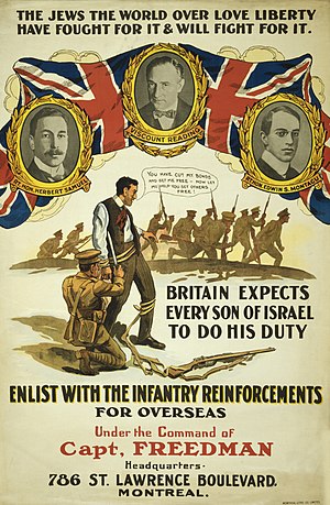English: World War I enlistment poster from Ca...