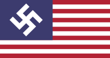 Flag of Nazi America, part of the Greater Nazi Reich The Man in the High Castle (Ridley Scott's series).svg