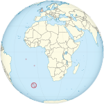 Tristan da Cunha on the Globe (in the United Kingdom).svg