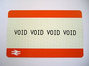 Ticket that says 'VOID VOID VOID VOID' from a ...