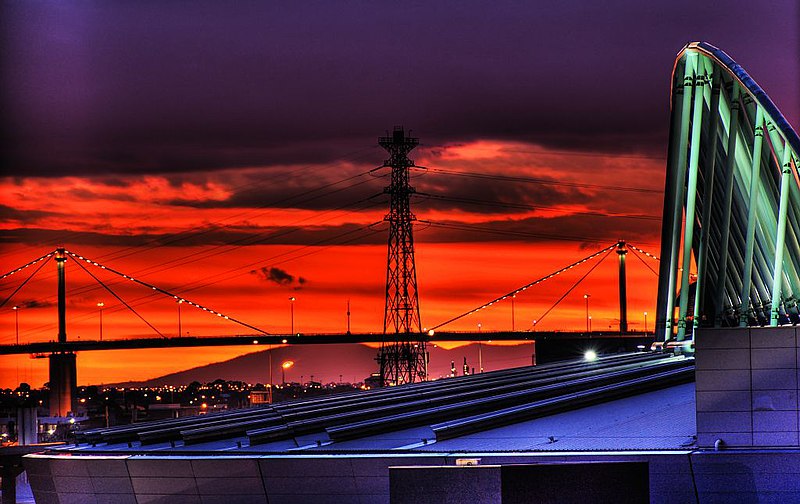 golden gate bridge sunset. Westgate ridge with