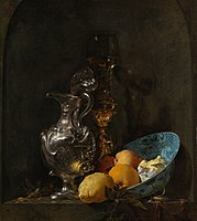 Ontbijtje, morgenmad af Willem Kalf