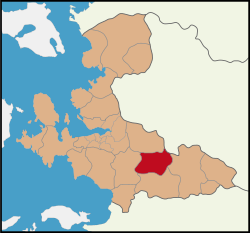 موقعیت ناحیه بایندر در استان ازمیر