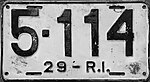 Номерной знак Род-Айленда 1929 года.jpg