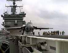 An A-6E Intruder prepares for launch aboard USS Enterprise A-6E Intruder preps for launch aboard CVN-65.jpg