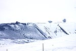 Gruve 7-fjellet med Eiscats radarantenner
