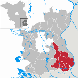 Kaart van Döbern-Land  Derbno-kraj
