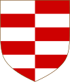 Controfasciato partito di argento e di rosso (stemma della famiglia Tapparelli)