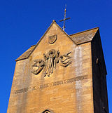 Relief sculpture of the Ascension by Farmer & Brindley, London.