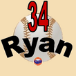 Nolan Ryan's number 34 was retired by the Houston Astros in 1996. AstrosRet 34.PNG