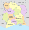 Régions de Côte d'Ivoire en 2014