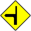 Road junction on the left (different road classes)