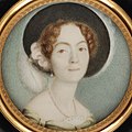 Cécile Catherine Olivier, comtesse van Hogendorp, miniature sur ivoire, années 1820