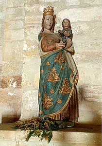 Vierge à l'Enfant (XVe siècle). Bois polychrome.