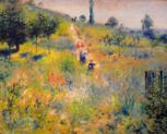 Hellende weg in het hoge gras, Renoir