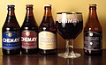 Chimay beers and glasses