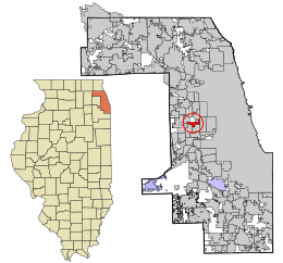 Cook County Illinois incorporated and unincorporated areas North Riverside highlighted.svg