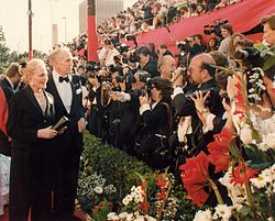 Coral Browne tillsammans med sin man Vincent Price, 1989.