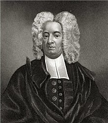 Cotton Mather, influential New England Puritan minister, portrait by Peter Pelham Cotton Mather.jpg