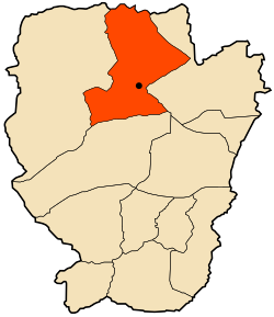 Localização da cidade dentro da província de Naâma