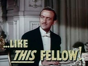 Cropped screenshot of David Niven from the tra...