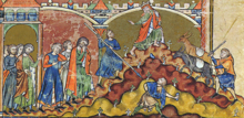 Pintura de David empreende uma fuga de Jerusalém em decorrência da conspiração tramada por Absalão.