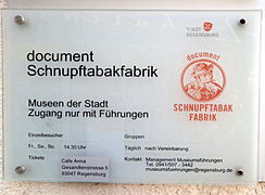 Schild zum dokument Schnupftabakfabrik