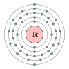 Teknetiumin elektronikonfiguraatio on 2, 8, 18, 13, 2.