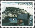 Stamp FR 114: Winter day, Nólsoy 1959, 65x87cm, Listasavn Føroya (The Faroe Islands Art Museum)