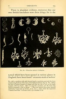 Various evil eye amulets from Italy such as the cornicello, cimaruta, and lunula (1895) Fig. 81 - The Evil Eye - Elworthy.jpg