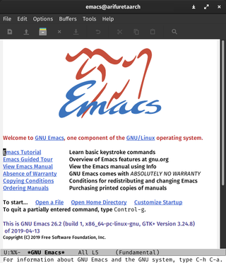 Description de l'image GNU Emacs 26.2 screenshot.png.