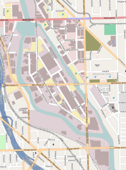 Street map of Goose Island