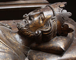 III. Henrik képmása a westminsteri apátságban lévő szarkofágján