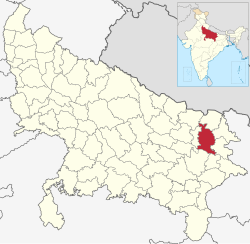 Location of ಗೋರಖಪುರ district in ಉತ್ತರ ಪ್ರದೇಶ