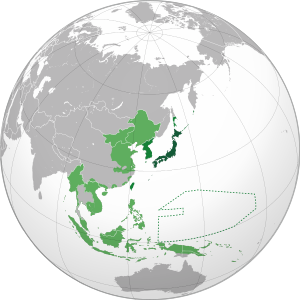 Японская империя в 1942 году      Япония (1870—1905)      Колонии      Оккупированные территории (1932—1945)
