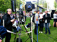 Camera man during Almedalen week, Visby, Gotland