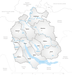 Districts in the Canton of Zurich