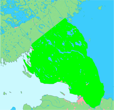 Location map Karelian Isthmus
