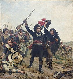 Lazare Carnot a csatában Moreau de Tours festménye