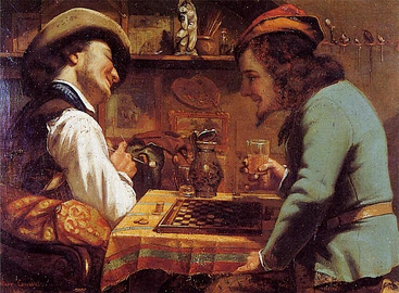 Les Joueurs de dames (1844), collection Adolpho Hauser.