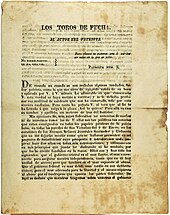 Édition du 5 mars 1823 de Los Toros de Fucha