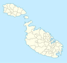 Map showing the location of Għar il-Kbir