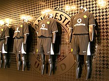 Manchester United replica away strips on display ManUKits.jpg