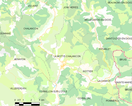 Mapa obce La Motte-Chalancon
