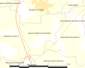 Poziția localității Saint-Philbert-sur-Boissey