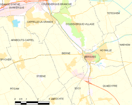 Mapa obce Bierne