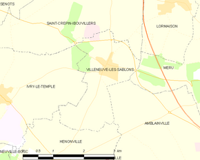 Poziția localității Villeneuve-les-Sablons