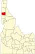 Map of Idaho highlighting Benewah County.svg