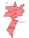 Map of Kuching District, Sarawak 砂拉越州古晋县地图